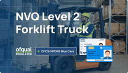 Earn Your CPCS or NPORS Blue Card with the Ofqual-Regulated NVQ Level 2 in Forklift Truck – 100% Online, Supported by Expert Assessors