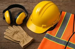 Construction safety gear for Level 1 Award in Health and Safety in a Construction Environment Course