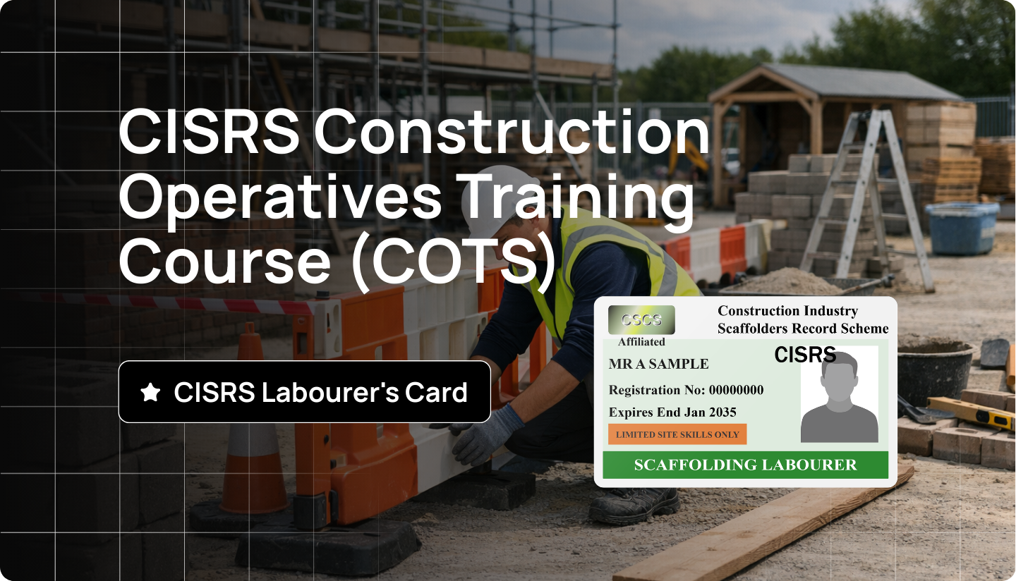 Book your CISRS COTS course today to gain essential scaffolding skills and start your career in construction.