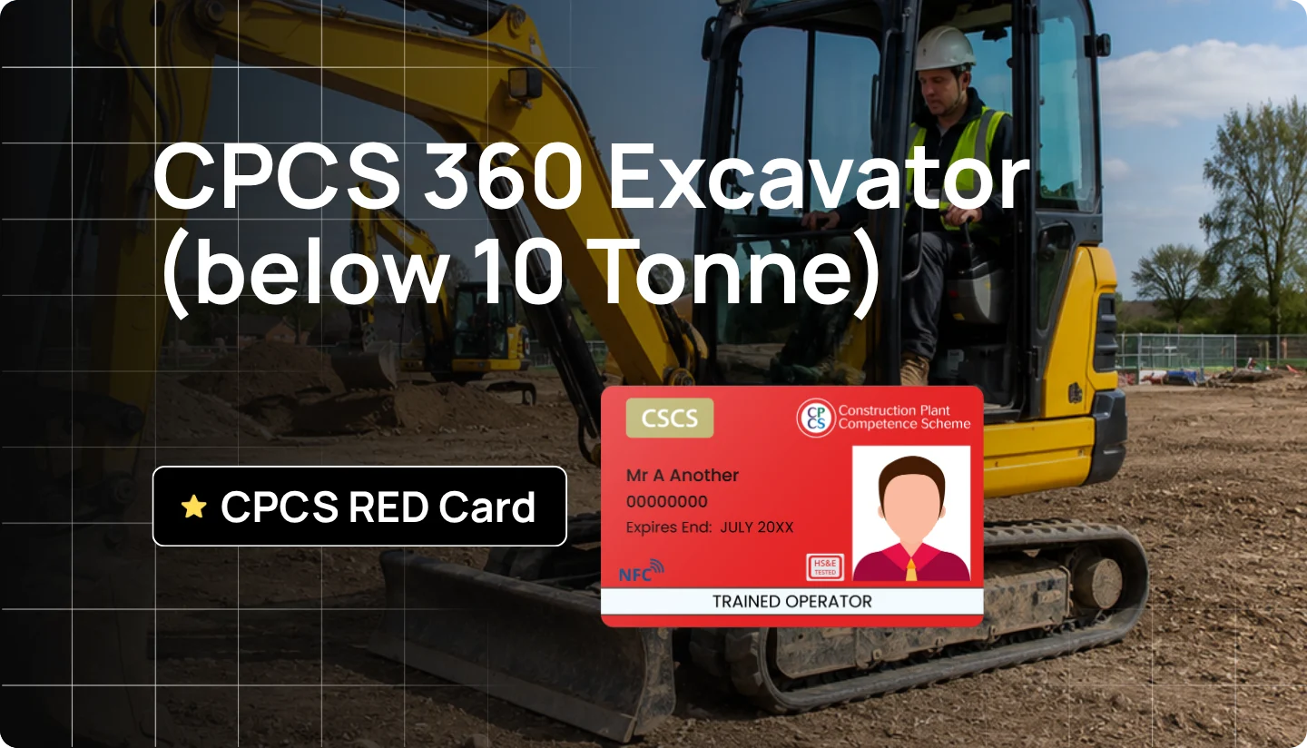 CPCS 360 Excavator Training (below 10 Tonne)