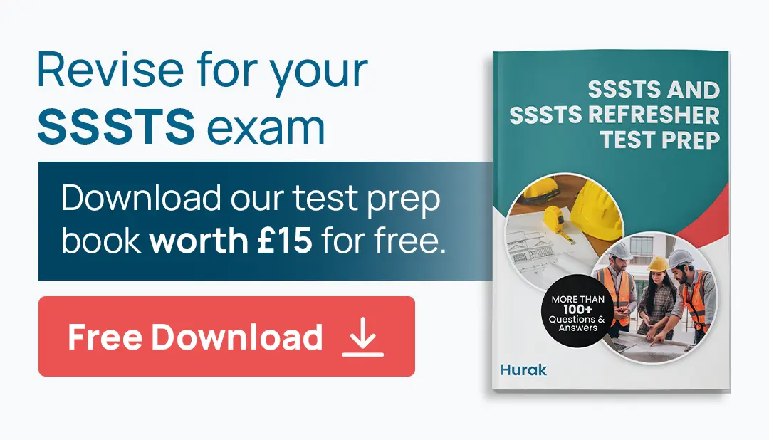 Free CITB SSSTS course study book worth £15 included for exam preparation and test success.