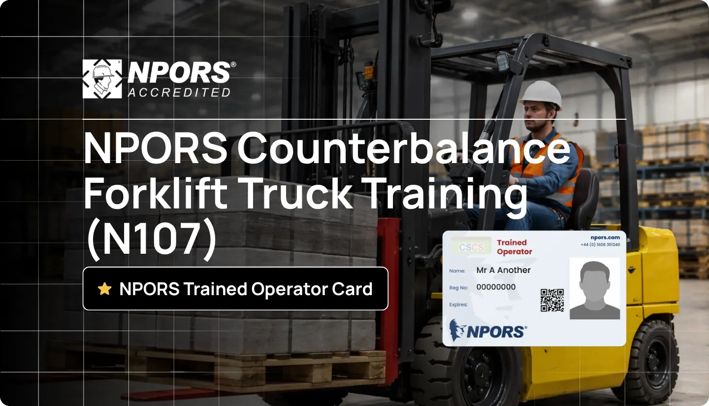 NPORS Counterbalance Forklift Truck Training (N001)