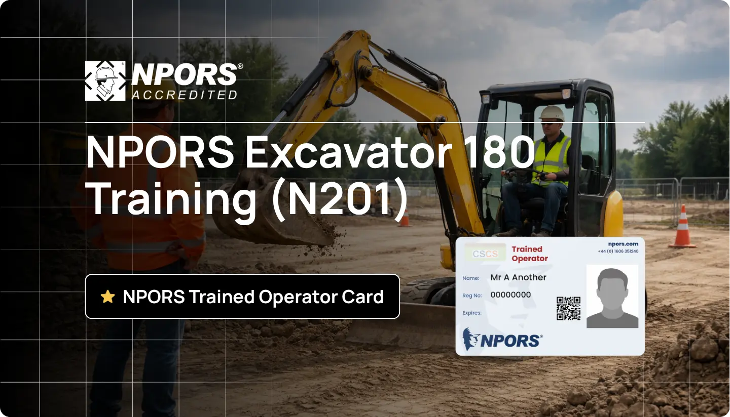 NPORS Excavator 180 Training (N201)