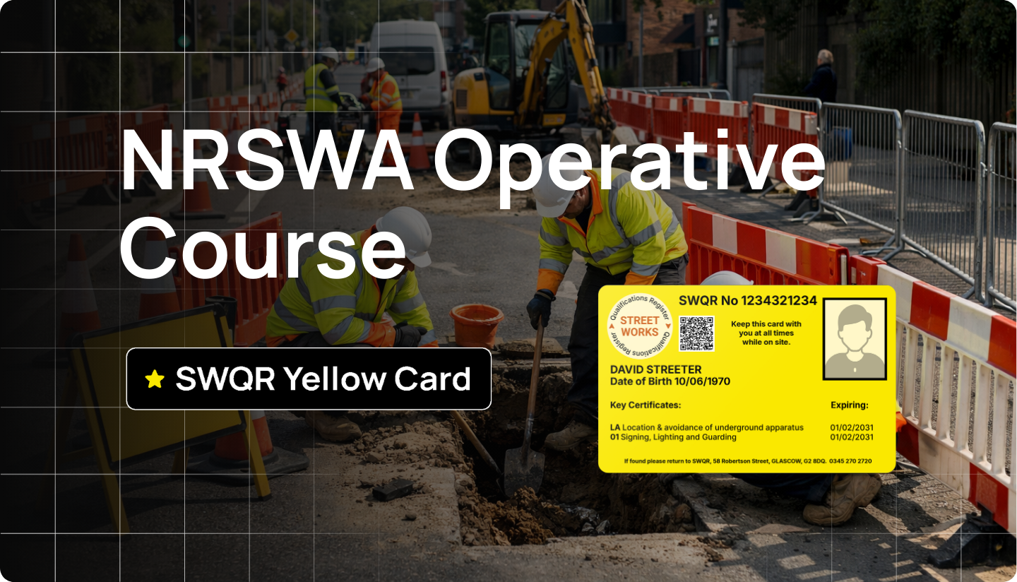 NRSWA Operative Course image with SWQR Yellow Card